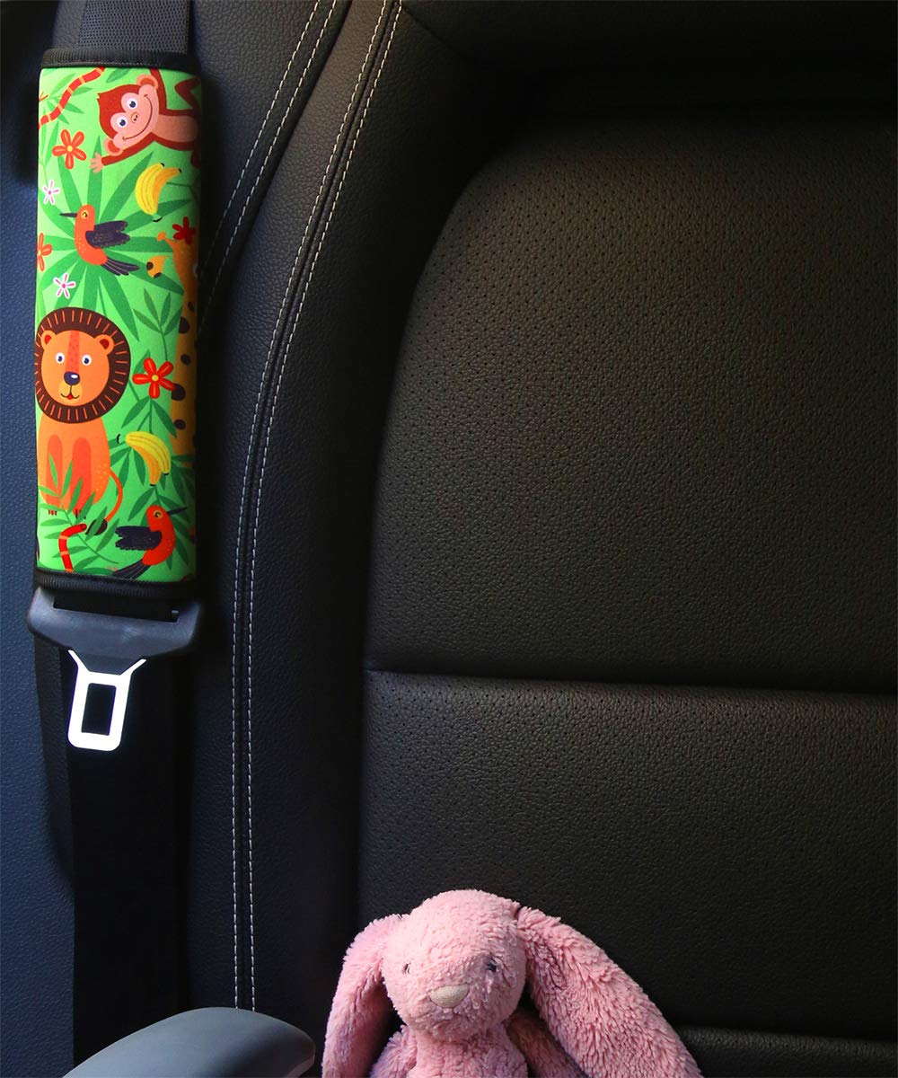 YR Seat Belt Cover for Kids, Soft Comfort Seat Belt Cushion for Children, Cute Cartoon Pattern Car Seat Belt Pads Cover for Girls and Boys, 1 Pack (Cartoon Spider)