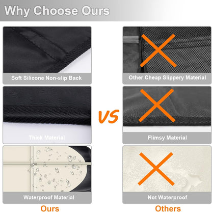 XHYANG Car Seat Protector,Auto Car Seat Protectors Baby Carseat Waterproof & Durable 600D Fabric for Child Baby Car Seat Mat Vehicle Pet Cover 2 Storage Pockets (2 Pack)