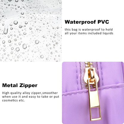 Small Clear Makeup Bag for Purse Small Cosmetic Bag Travel Size Toiletry Bags Cute Travel Makeup Bag,Coin Purse,Car Asscessories Organizer Storage Travel Essentials for Women Girls(Clear-Beige)