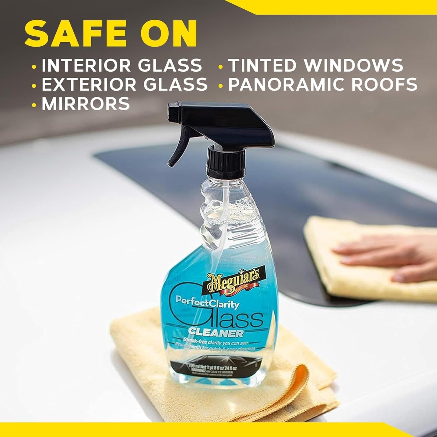 Meguiar's G8216EU Perfect Clarity Glass Cleaner 473ml. Streak free. Pro strength