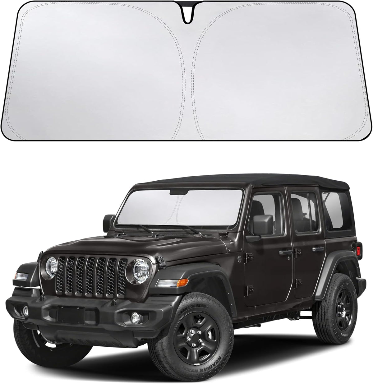 EcoNour Car Windshield Sun Shade | 2025 Upgraded Innovative No-Light-Pass Technology for Maximum Coverage | Foldable Sun Shade Keeps Your Vehicle Cool | Must-Have Car Accessories | Small (59" x 29") - Colors M