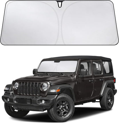 EcoNour Car Windshield Sun Shade | 2025 Upgraded Innovative No-Light-Pass Technology for Maximum Coverage | Foldable Sun Shade Keeps Your Vehicle Cool | Must-Have Car Accessories | Small (59" x 29") - Colors M