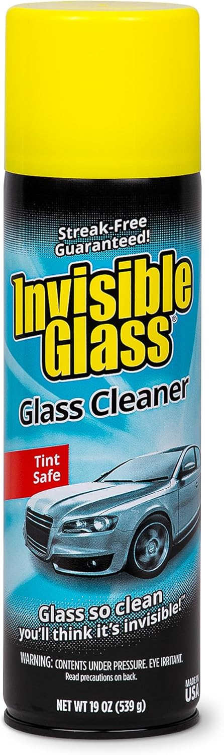Invisible Glass 91164-6PK Premium Aerosol Glass Cleaner Spray for Car Windshields and Windows, Automotive and Home Window Cleaner, Streak-Free, Ammonia-Free, Tint-Safe – 19 oz (Pack of 6)