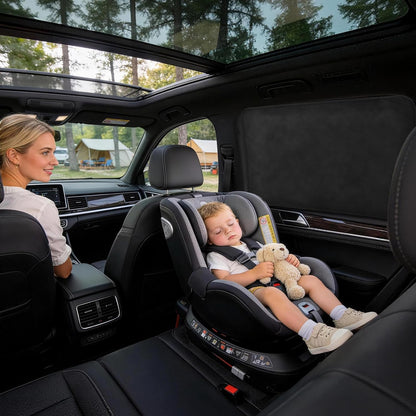 XCBYT Car Window Shades - 4 Pcs Car Privacy Curtains - 100% Block Light Car Window Covers - Magnetic Side Window Sun Shade Keeps Cooler for Breastfeeding, Taking a nap, Changing Clothes, Camping