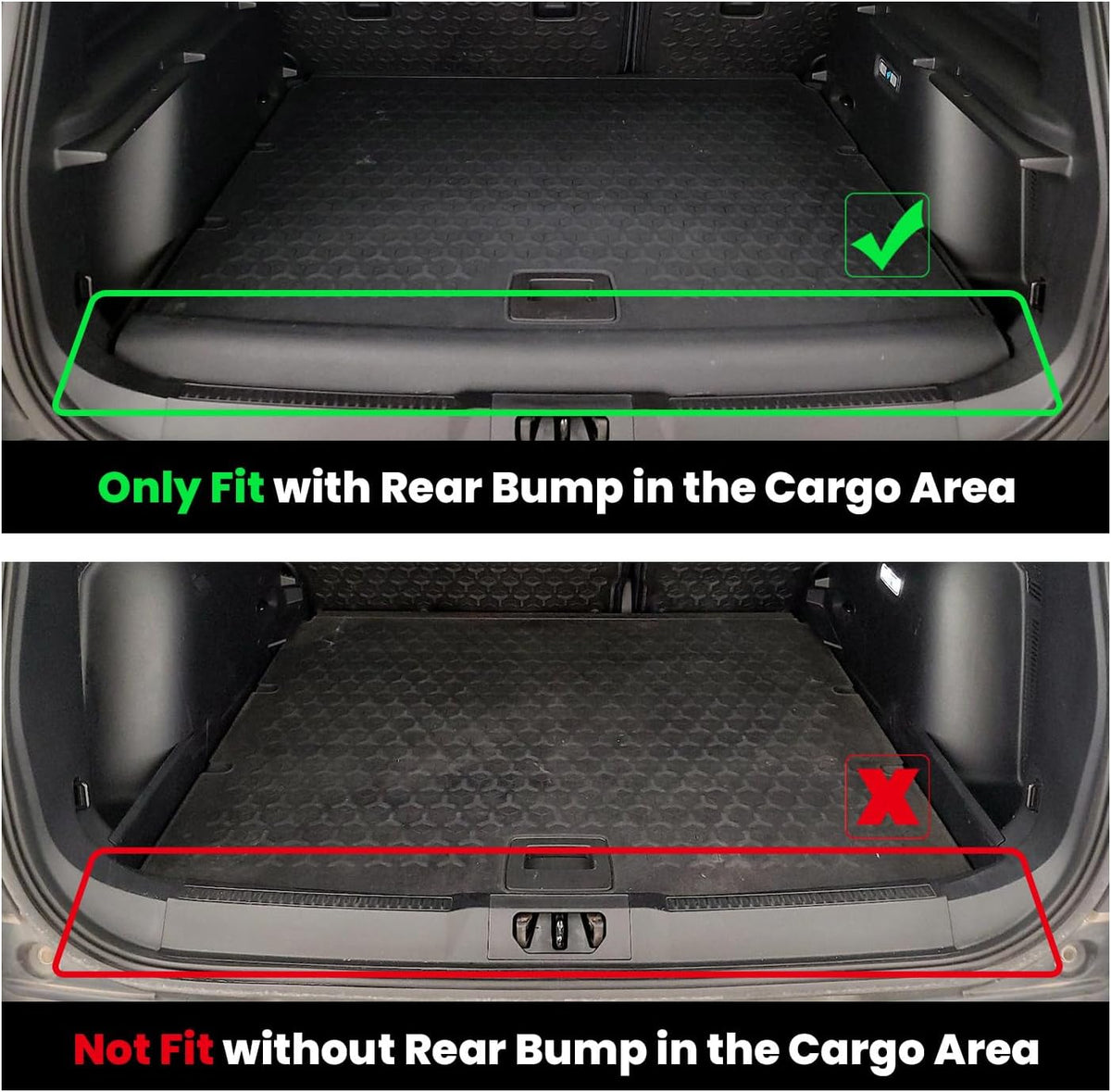 LASFIT Floor Mats for Ford F-150 2021-2026 | F150 Lightning 2022-2025 SuperCrew (Rear w/Fold Flat Storage) Carpet Floor All Weather Car Liners TPE Truck Mats - 1st and 2nd Row, 3pcs Black