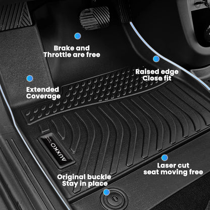 All Weather Floor Mat Fit for Toyota Corolla(Include Hybrid Exclude Hatchback) 2026 2025-2020 TPE Rubber Liners Corolla Accessories All Season Guard Odorless Anti-Slip Liner Black
