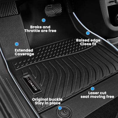 Auxko All Weather Floor Mat & Cargo Mat Fit for 2026 2025 2024 2023 2022 Hyundai Tucson Hybrid(Not PHEV) TPE Liner Tucson Accessory Set All Season Odorless Anti-Slip Floor Liner