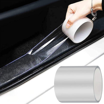 MYFAMIREA Anti-Scratch Anti-Collision Adhesive Strip Car Door Edge Guard Protector Strip Car Door Scuff Plate Protectors Transparent Invisible Tape for Rear Bumper/Door(33Ft x 2In)