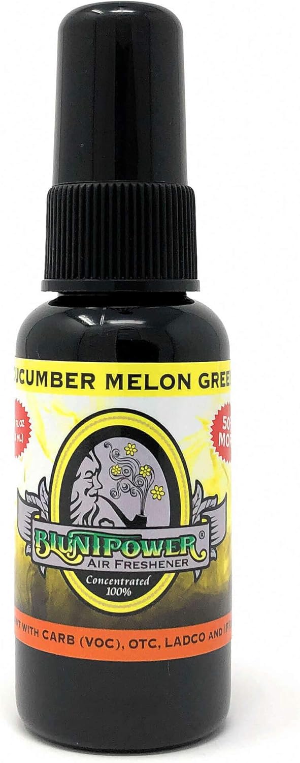 BluntPower (Baby Powder, 1 Pack) Concentrated Air Freshener Spray - Oil-Based Room Diffuser Spray - Long-Lasting Bathroom Scent, Car Freshener & Odor Eliminator - Colors A