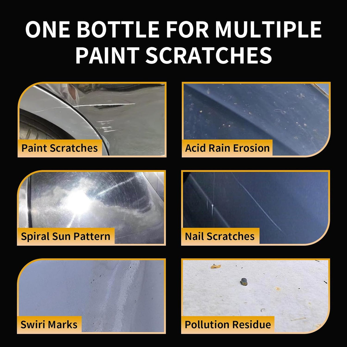 Car Scratch Remover Wax & Rubbing Compound for Vehicles Paint Scratch Repair for Light Scratches, Swirl Marks & Scuffs Complete Kit for All Paint Colors with Polishing Pad & Towel 4.2oz