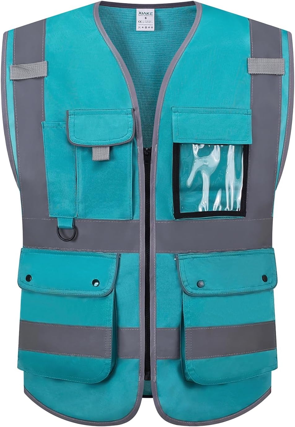 XIAKE Reflective Safety Vest for Men & Women High Visibility Class 2 Vest with Pockets Meets ANSI Standards