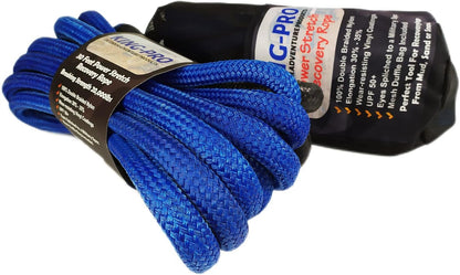 KING-PRO Kinetic Recovery Rope 1“x30' Towing Rope 48,000lbs Breaking Strength 100% Nylon Made Heavy Duty Offroad Snatch Strap 30% Elasticity for Full-Size Truck Large SUVs Offroad Vehicels (Red)