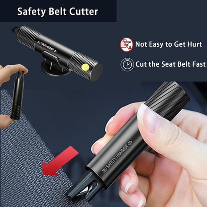 4 Pack 2026 Upgraded Safety Hammer,Safe Hammer Glass Breaker Under Water,Seatbelt Cutter Window Breaker Emergency Escape Tool,Seat Belt Cutter and Glass Breaker for Cars