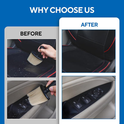 4PCS Car Detailing Brush Kit - Ultra Soft Boars Hair Car Interior Detailing Brushes, Includes 4 Different Brushes, Multi-use for Cleaning Interior or Exterior - Perfect Car Accessory Gift