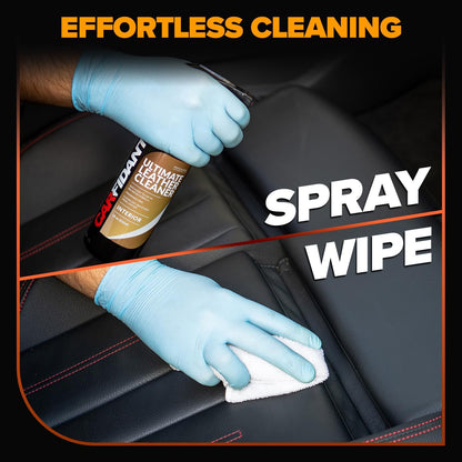 Leather Couch Conditioner & Restorer - Full Leather Restore & Conditioning Kit with Applicator Pad for Car Seats, Couch, Furniture, Shoe, Sofa, Bag & Purses - 18 fl. oz.
