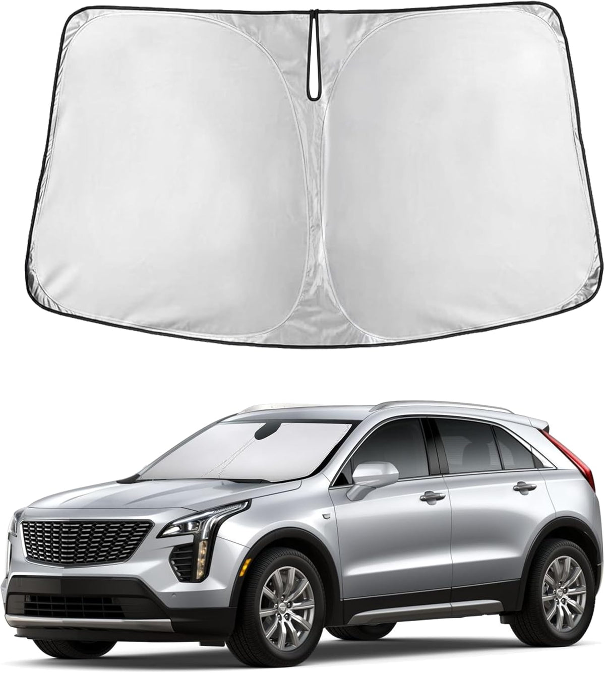 EcoNour Car Windshield Sun Shade | 2025 Upgraded Innovative No-Light-Pass Technology for Maximum Coverage | Foldable Sun Shade Keeps Your Vehicle Cool | Must-Have Car Accessories | Small (59" x 29") - Colors A