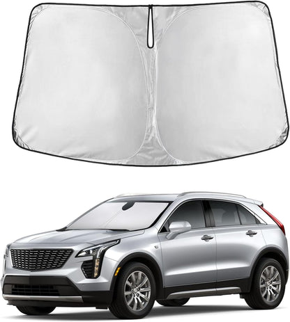 EcoNour Car Windshield Sun Shade | 2025 Upgraded Innovative No-Light-Pass Technology for Maximum Coverage | Foldable Sun Shade Keeps Your Vehicle Cool | Must-Have Car Accessories | Small (59" x 29") - Colors A