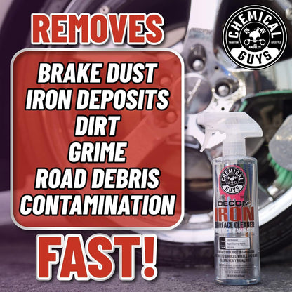 Chemical Guys Decon Pro Iron Remover and Wheel Cleaner – Professional Strength Fallout Remover, Brakes, Calipers, Exterior, Wheel and Tire Cleaner – Dissolves Brake Dust & Dirt, 16 oz