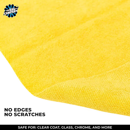 The Rag Company - Edgeless 365 Microfiber Towels (10-Pack) Premium 70/30 Blend, Professional Polishing, Wax Removal, Auto Detailing, 365gsm, 16in x 16n, Royal Blue