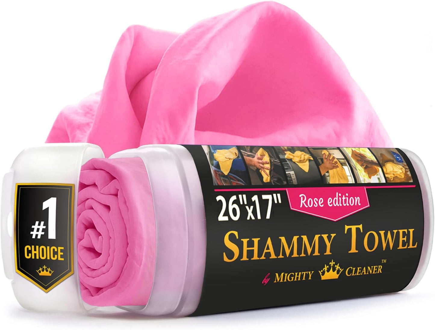 Premium Shammy Cloth for Car Drying - 26”x17” - Super Absorbent Chamois Towel for Car - Scratch-Free, Reusable & Soft