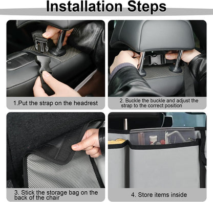 UYYE Trunk Hanging Organizer, Backseat Bag, Car Interior Accessories with 4 Pockets & 2 Mesh Pouches for Groceries, Will Provide More Storage Trunk Space for SUV, Jeep, MPVs