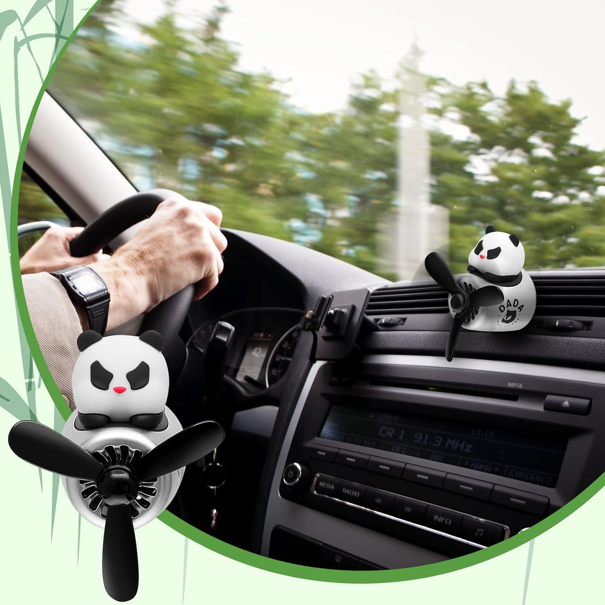 Tallew Car Air Freshener Cute Duck Car Vent Clip Diffuser with Rotating Propeller Outlet Vent 2.5" x 2.4" x 2.1" Easy to Install Included 2 Scents Aroma Tablets Aromatherapy Ornament Auto Accessories