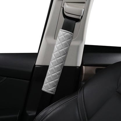 HighnessHwoo Extra Long Seatbelt Covers for Adults Kids Women & Men, Soft Car Seat Belt Strap Cushion for Sedan, SUV, Trucks, Shoulder Neck Chest Protector Pads, Auto Accessories, 1pc, Gray, 25.5in