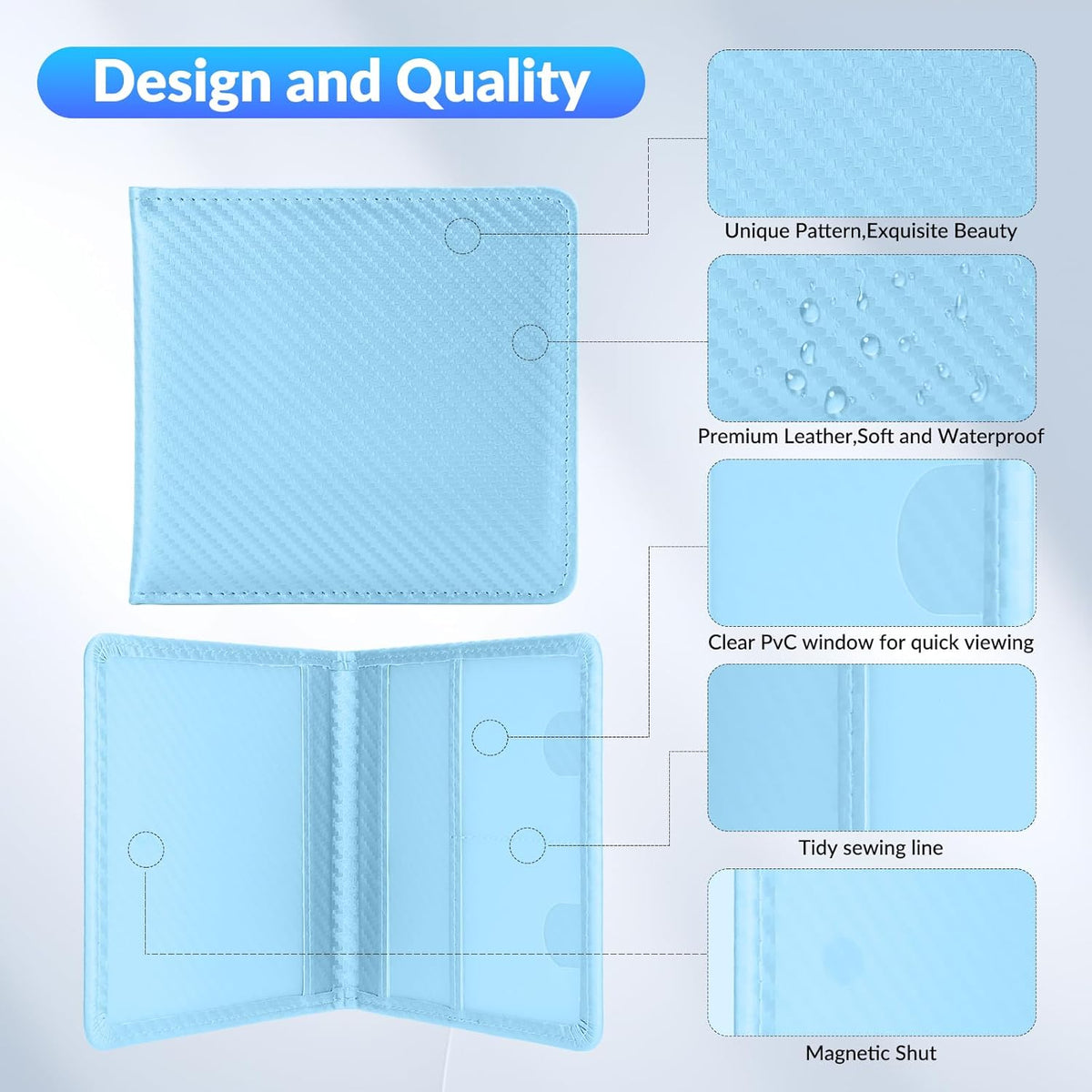 Car Registration and Insurance Card Holder，Vehicle Glove Box Car Organizer，Accessories Case for Storing Driving Licences, Cards, Documents