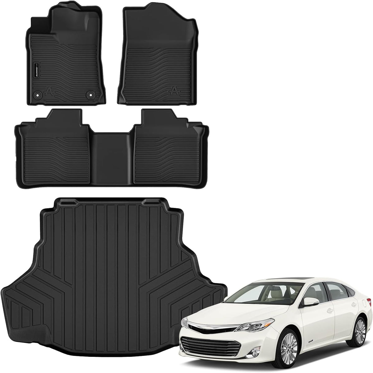 All Weather Floor Mat Fit for Toyota Corolla(Include Hybrid Exclude Hatchback) 2026 2025-2020 TPE Rubber Liners Corolla Accessories All Season Guard Odorless Anti-Slip Liner Black