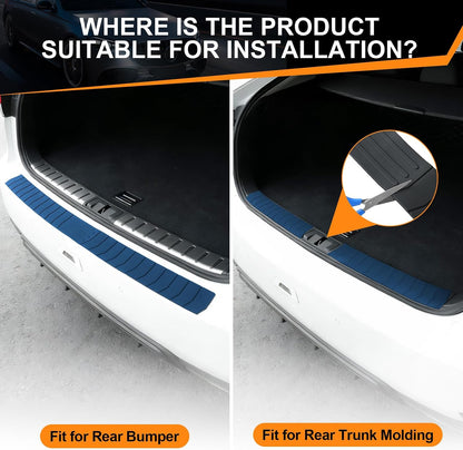 SINGARO Car Rear Bumper Protector, 42inch x3.4inch Car/SUV Universal Rubber Anti-Scratch Trunk Exterior Accessories