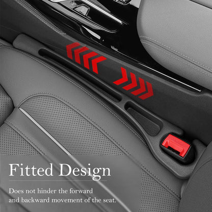 Car Seat Gap Filler 2-Pack, Universal Car Seat Gap Filler Organizer, Seat Gap Plug – Fills Gap Between Seat & Console, Drop-Proof Guard for Phones, Keys & Cards, Fits Cars, SUVs, Trucks, Black