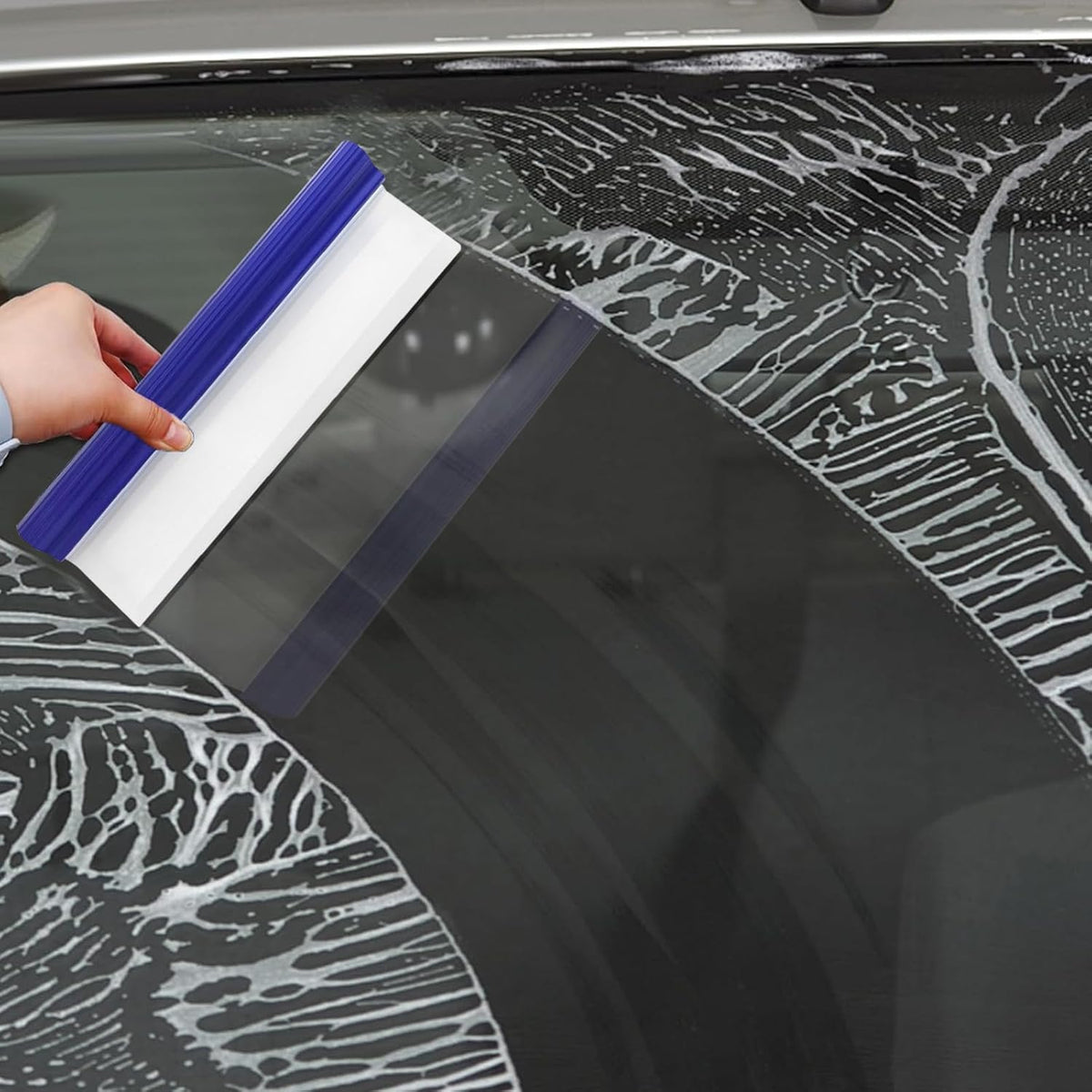 Professional Automotive Wiper Blade Squeegee, 12 inch 3-Layer Silicone Water Blade, Super Flexible T-Bar Squeegee Wiper, Car Handheld Quick Drying Squeegee for Glass or Home Windows