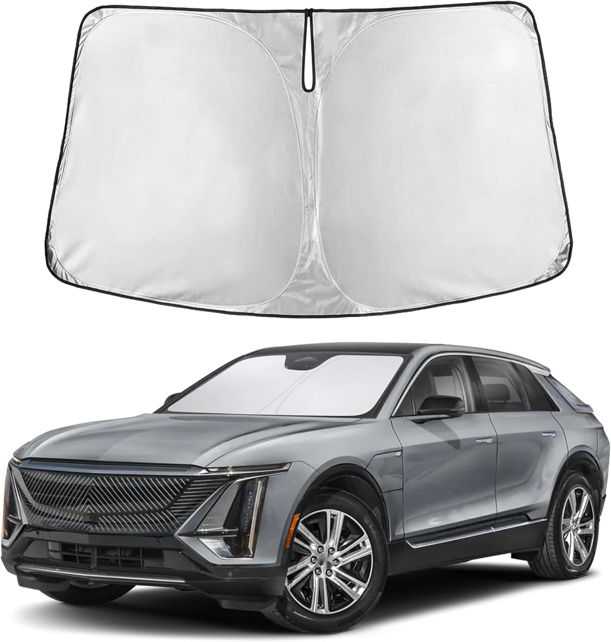 EcoNour Car Windshield Sun Shade | 2025 Upgraded Innovative No-Light-Pass Technology for Maximum Coverage | Foldable Sun Shade Keeps Your Vehicle Cool | Must-Have Car Accessories | Small (59" x 29") - Colors B