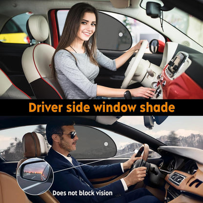 2026 New Upgrade Car Window Shades for Side Window 25"X15"(2 Pack),Car Window Shade for Baby Suction Cup,Sun Shade Side Window Can Blocks 99.98% UVR