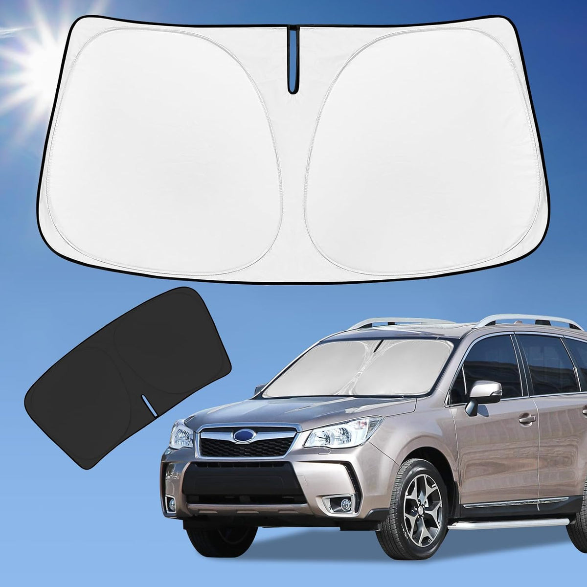 for Toyota Tacoma 2016-2023 2024 2025 2026 Sun Shade Sunshade Windshield Cover - 4 Layers Front Window Shade Custom Fit Tacoma 2Dr 4Dr Pickup Sun Visor 240T Shade Blocks UV Rays Car Accessories - Colors C