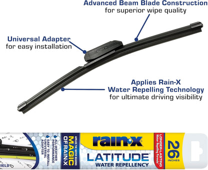 Rain-X 810363 Repellency Water Repellent Wiper Blades, 22" Windshield Wipers (Pack of 2), All Weather Streak-Free for Enhanced Visibility w/Water Repellency Formula [Amazon Exclusive] - Colors A