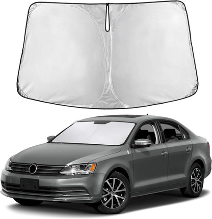 EcoNour Car Windshield Sun Shade | 2025 Upgraded Innovative No-Light-Pass Technology for Maximum Coverage | Foldable Sun Shade Keeps Your Vehicle Cool | Must-Have Car Accessories | Small (59" x 29") - Colors M