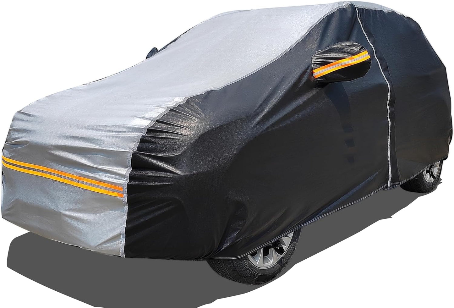 6 Layers Car Cover Waterproof All Weather Car Cover Waterproof All Weather, Outdoor Full Exterior Cover Rain Sun UV Snowproof Protection with Zipper Cotton for SUV (185-190inch)