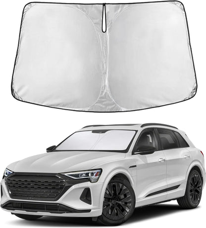 EcoNour Car Windshield Sun Shade | 2025 Upgraded Innovative No-Light-Pass Technology for Maximum Coverage | Foldable Sun Shade Keeps Your Vehicle Cool | Must-Have Car Accessories | Small (59" x 29") - Colors N