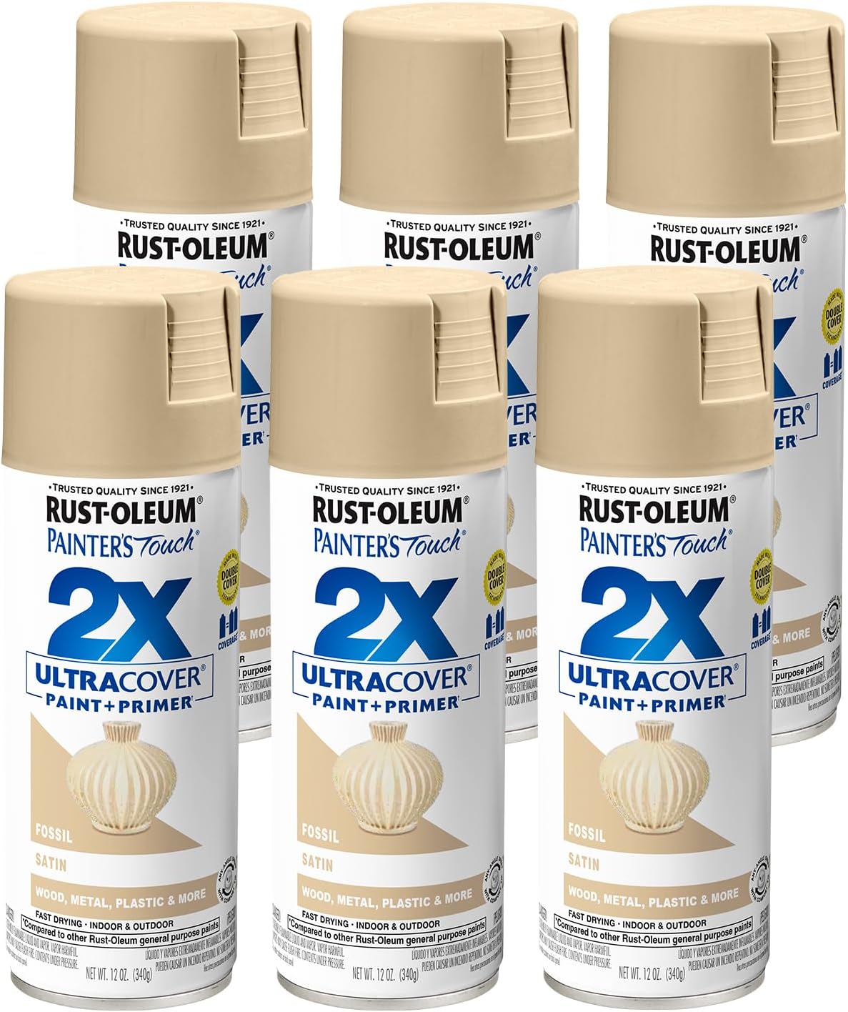 Rust-Oleum 334029 Painter's Touch 2X Ultra Cover Spray Paint, 12 oz, Gloss Clear - Colors A