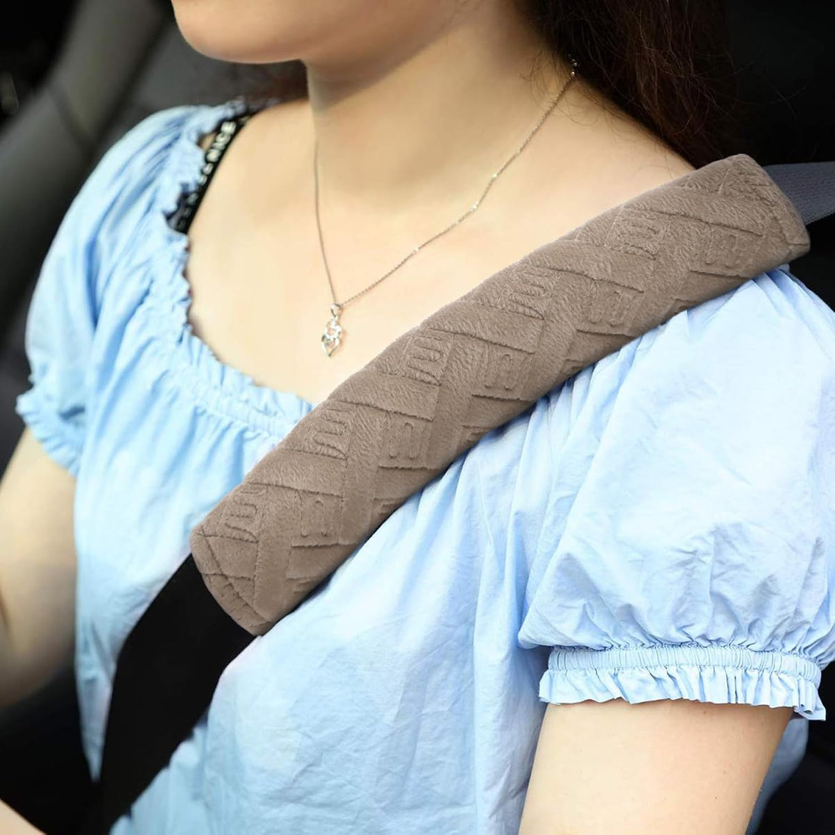 surpassme Car Seat Belt Pads Cover, 2 Pack Seat Belt Shoulder Strap Covers Protector to Release Stress to Your Neck and Shoulder for a Safety Driving (Pink)