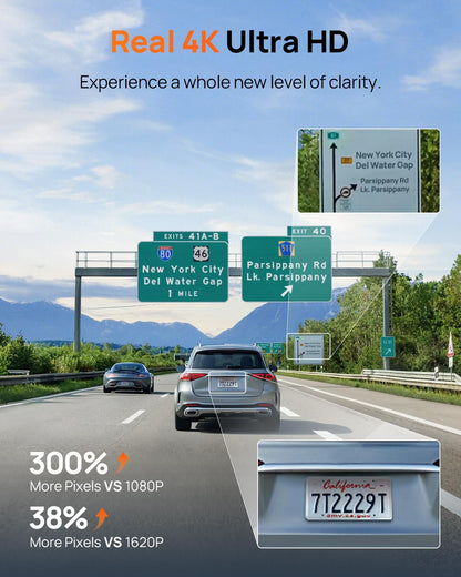 70mai Dash Cam M310, Dash Camera for Cars 1296P QHD, Smart Dash Cam Front Built in WiFi, 130° Wide-Angle FOV, WDR, Night Vision, iOS/Android Mobile App, Loop Recording, Parking Monitor, Time-Lapse