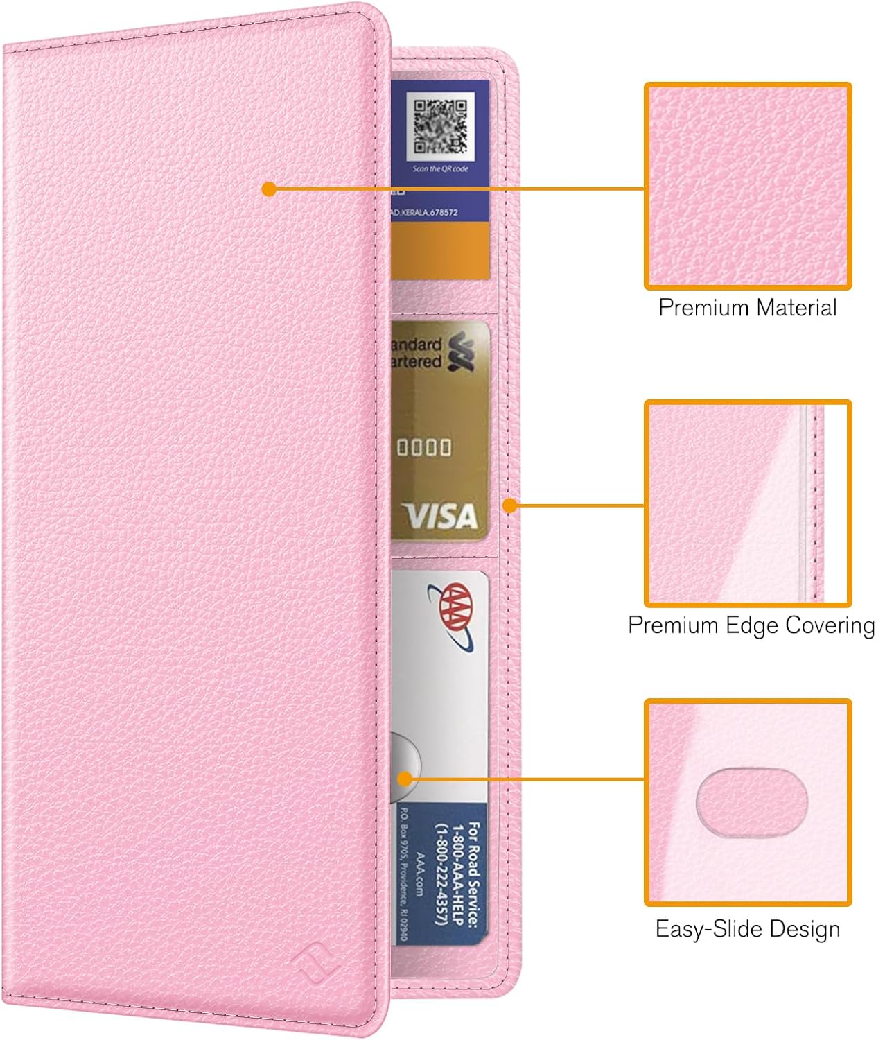 FINPAC Car Registration and Insurance Card Holder, Vehicle Glove Box Card Organizer Wallet Automobile Accessories for License
