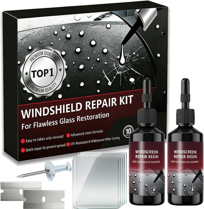 2026 Latest Windshield Repair Kit,Glass Crack Repair Kit,Nano Glass Repair Liquid, Quick Windshield Repair for Chips and Cracks,All Crack Types Windshield Repair Kit,Bulls-Eye and Star Crack.
