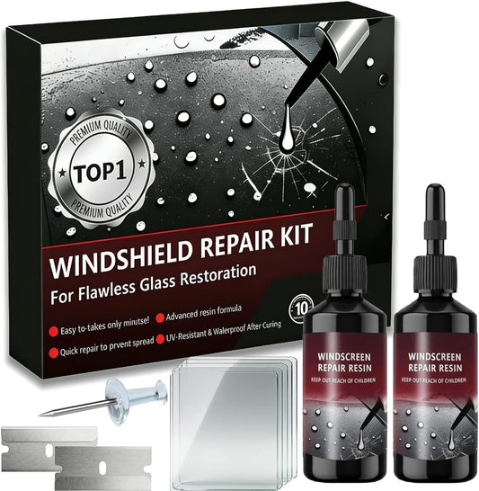2026 Latest Windshield Repair Kit,Glass Crack Repair Kit,Nano Glass Repair Liquid, Quick Windshield Repair for Chips and Cracks,All Crack Types Windshield Repair Kit,Bulls-Eye and Star Crack.