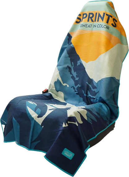 Sprints Athletic Running Towel, Full-Sized, Car Seat Cover - Performance Microfiber (Garden of Races Past)