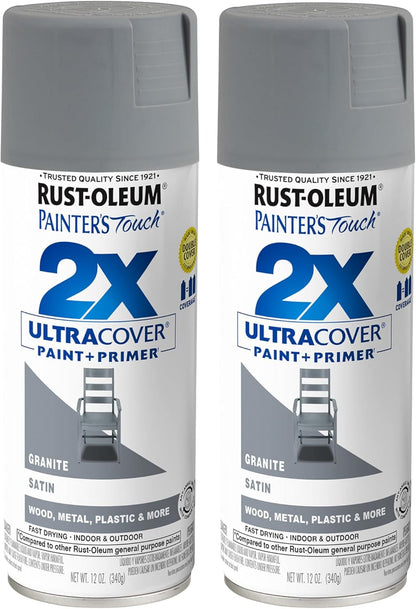 Rust-Oleum 334029 Painter's Touch 2X Ultra Cover Spray Paint, 12 oz, Gloss Clear - Colors C