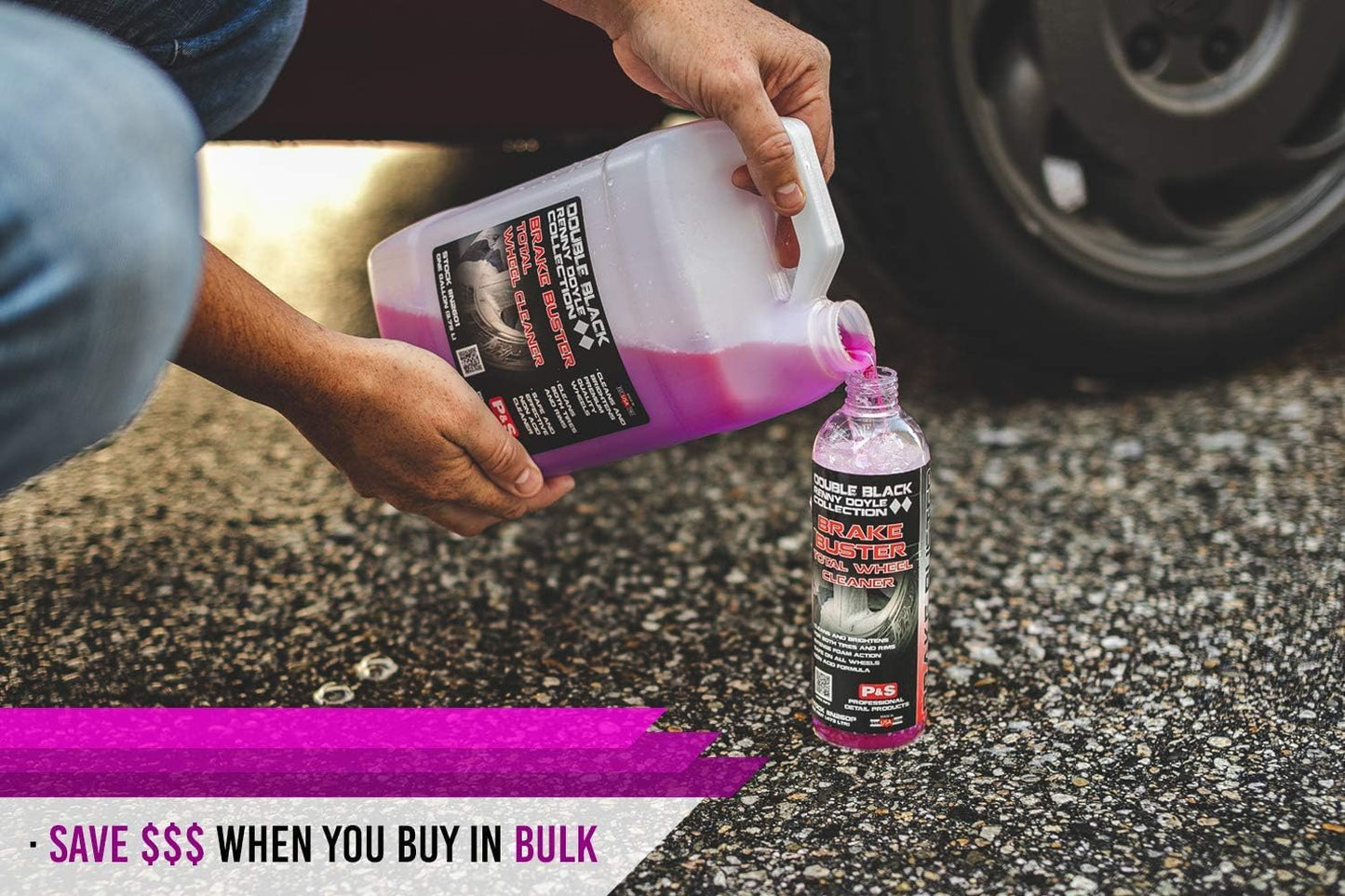 P&S Professional Detail Products - Brake Buster Wheel Cleaner - Non Acid, Removes Brake Dust, Oil, Dirt, Light Corrosion (1 Pint)