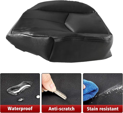 NLQR #522 Light Tan Front Driver Bottom Replacement Seat Cover Microfiber Leather Compatible with Chevy Avalanche Tahoe Suburban GMC Yukon XL 2003 2004 2005 2006