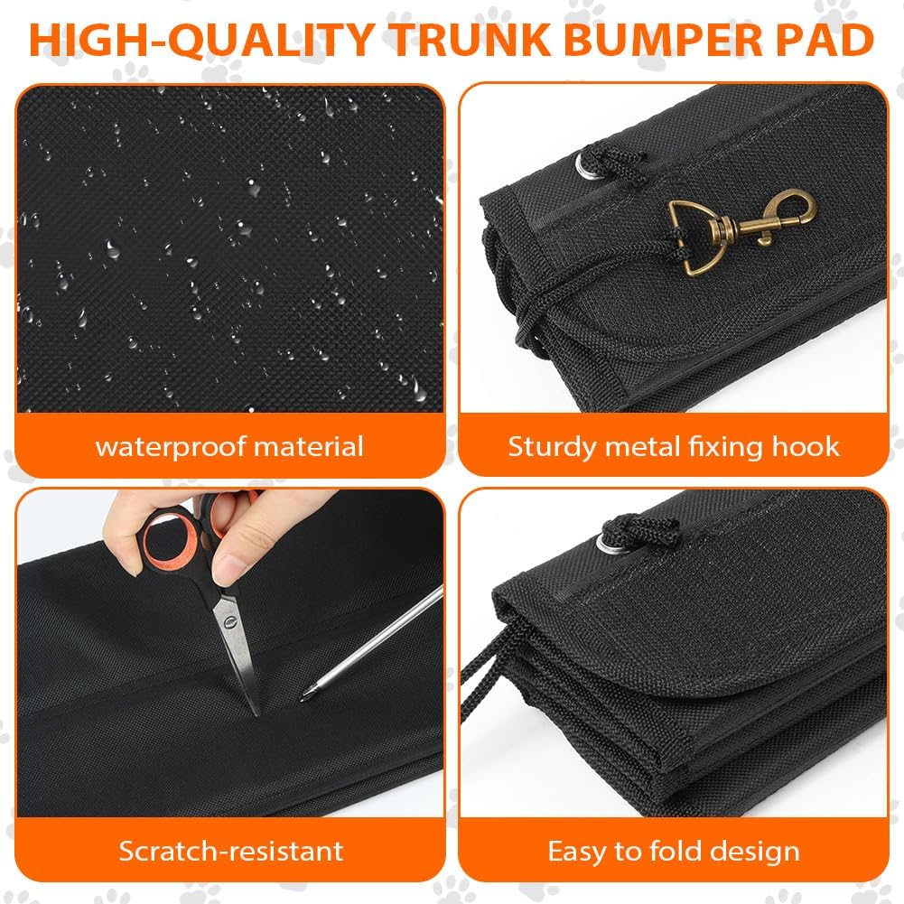 Flintronic Large Rear Bumper Protector for Cars, 38 x 25 Inch Foldable Car Rear Bumper Protector Guard, Universal Bumper Protector, Prevents Scratches During SUV, Truck, Van Loading and Unloading